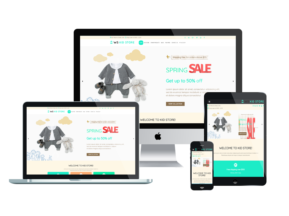 تصميم متجر الكتروني